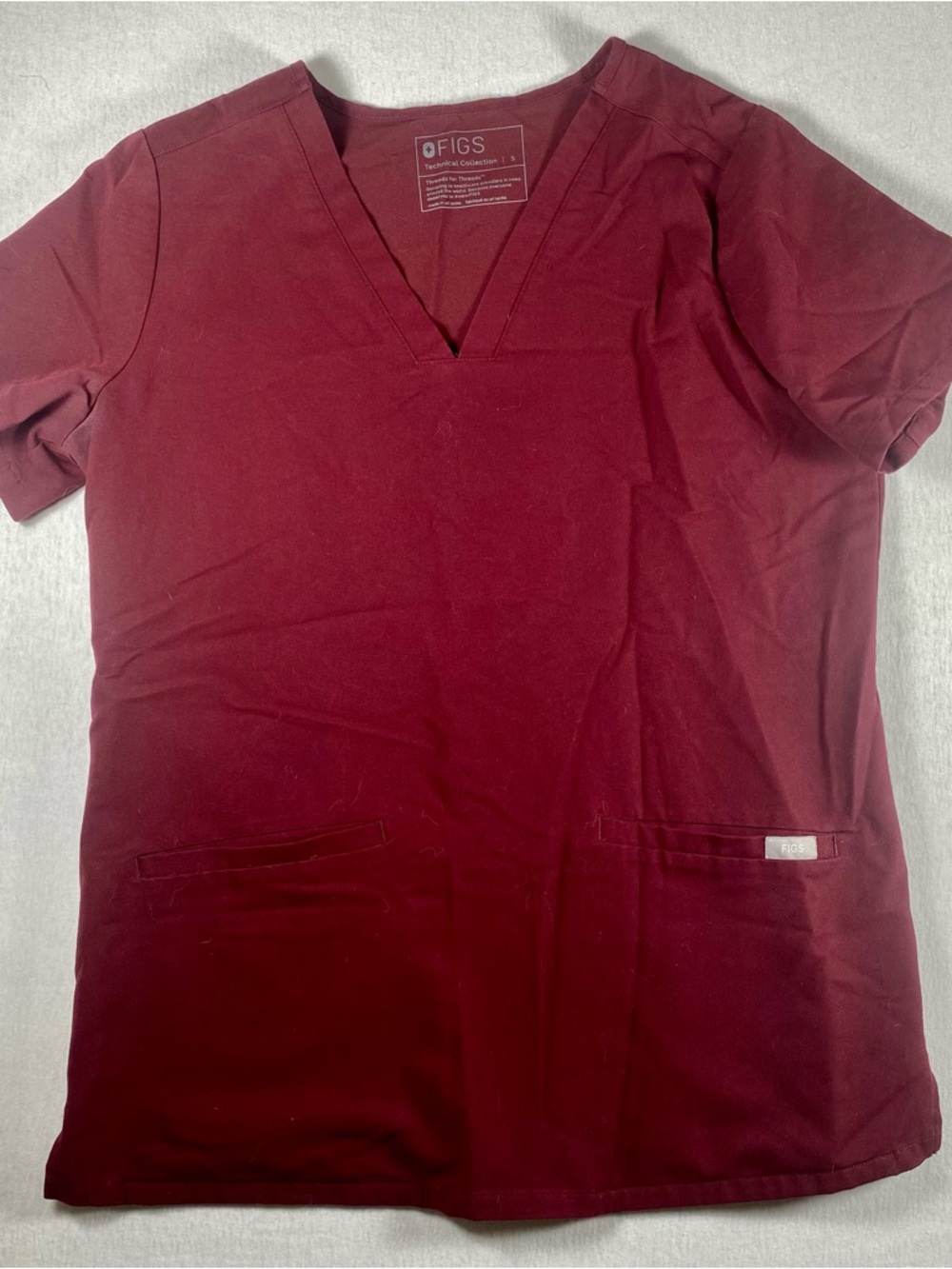 FIGS Technical Collection Women Scrub SET S Casma + S Tall Zamora jog Burgundy